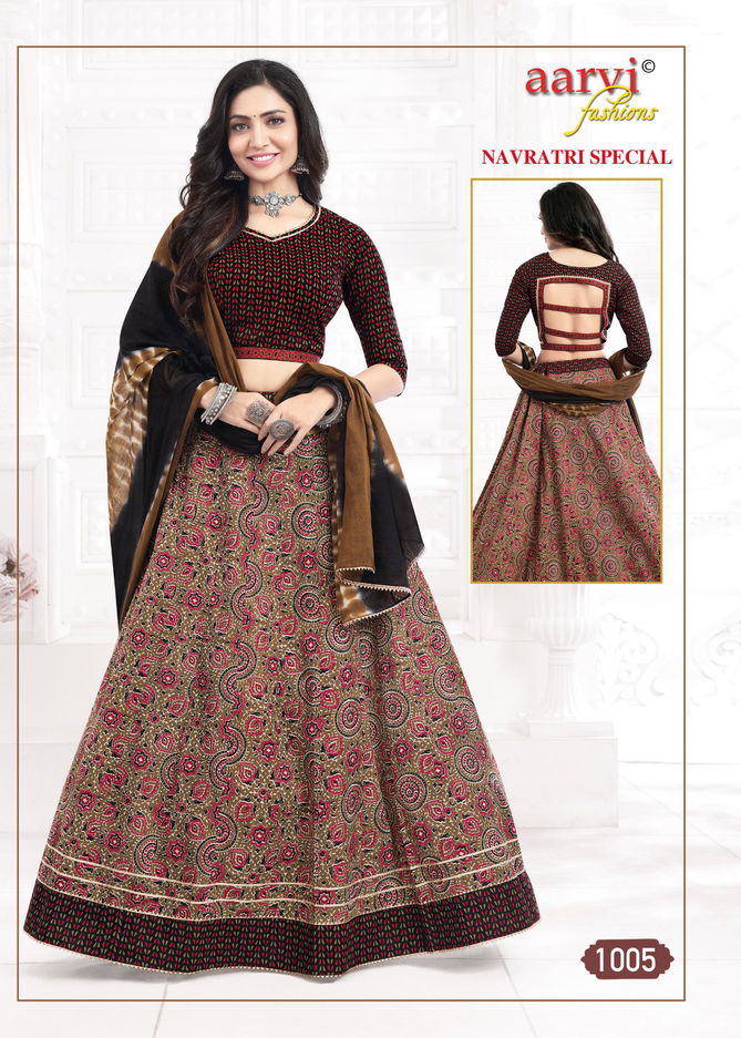 Navaratri Vol 1 By  Aarvi Cotton Printed Lehenga Choli Wholesale Price In Surat